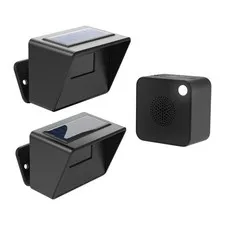 FULNIX Driveway Alarm with Portable Rechargeable 1 Receiver and 2 Sensors