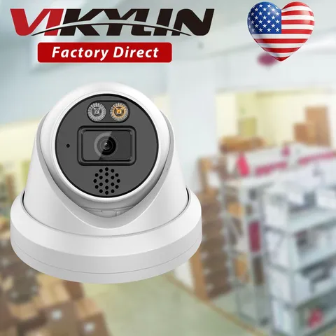 NEW VIKYLIN CCTV IR Light Network Surveillance 8MP 4K POE Camera MD Audio Onvif
