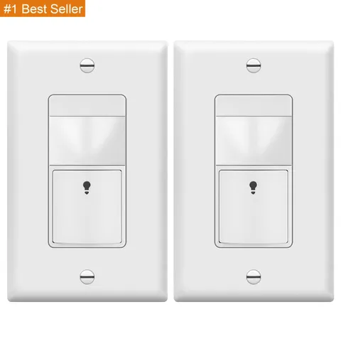 PIR Motion Sensor Light Switch, Occupancy & Vacancy Motion Sensor Switch, Operab