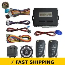 BANVIE Keyless Entry Alarm System + Remote Starter + Push Button