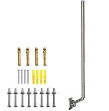 53" Heavy Duty Adjustable Antenna Wall Mount – 430 Stainless Steel J-Pole Sol...