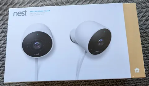 NEST Cam Outdoor (2-Pack) Security Camera NC2400ES. New in Factory Sealed Box.