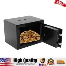 4.6L Small Secure Fireproof Steel Safe High Security Cash Money Safe Box
