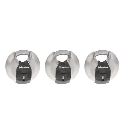 Heavy Duty Outdoor Shrouded Padlock with Key, 2-3/4 In. Wide, 3 Pack