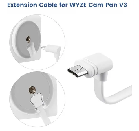 60 ft Cable forWYZE Cam Pan V3 Outdoor Power Adapter Micro USB 90 WE SHIP OVERSE