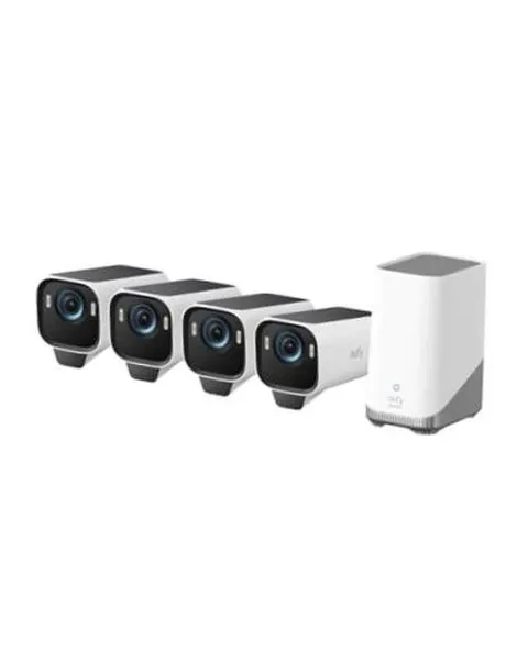 eufyCam S3 Pro Solar Camera Outdoor Wireless, MaxColor Night Vision, 4-Cam Kit