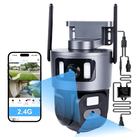 HD Camaras De Seguridad Wifi para Exterior Inalambrica Con Vision Nocturna Video
