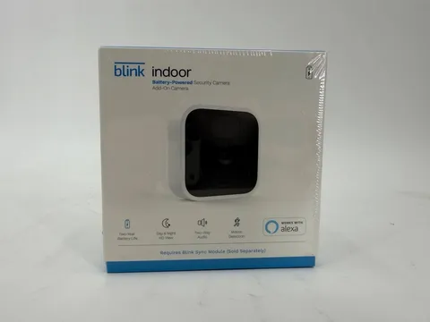     Blink Indoor Add-On Camera HD Wireless Alexa BCM00410U New Sealed 