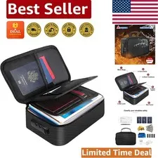 Portable Fireproof Wallet Bag with Lock - Perfect for Cash, Cards & Passport