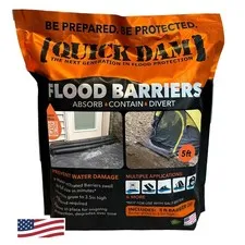 Quick Dam 5ft Water Activated Flood Barrier Kit Flood Protection Emergency