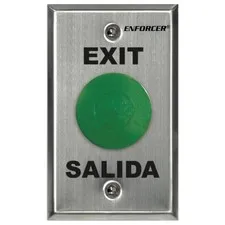 Enforcer Button Push-to-Exit Plate, Green (SD-7201GCPE1Q)