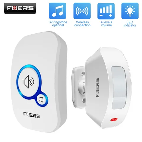 Wireless Motion Sensor System Driveway Garage PIR Alarm Alert Security Indoor US