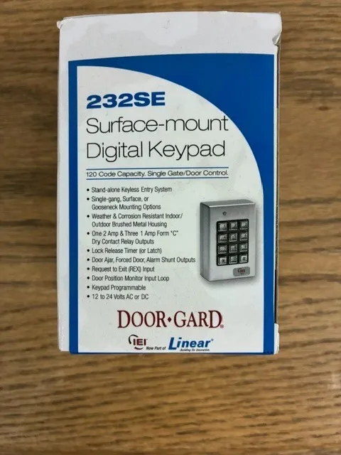 Linear 232SE, Indoor / Outdoor Surface-mount Weather Resistant Keypad