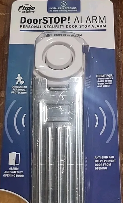 Flipo Door Stop Alarm Personal Security Door Stop Alarm Brand New