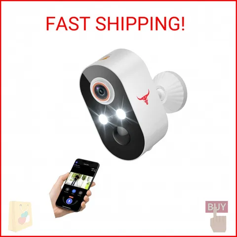 NodeBlaz 1080P Wireless Security Camera Outdoor, Battery Powered, AI Human Detec