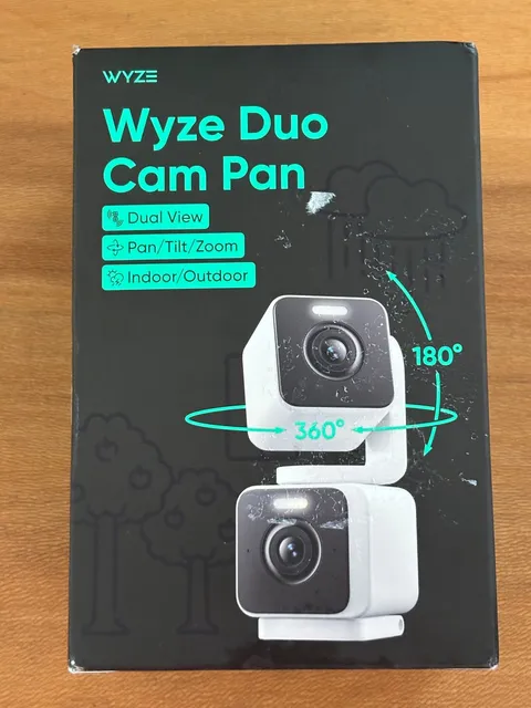 Wyze Duo Cam Pan v3 Indoor Outdoor Security Camera Dual View Open Box