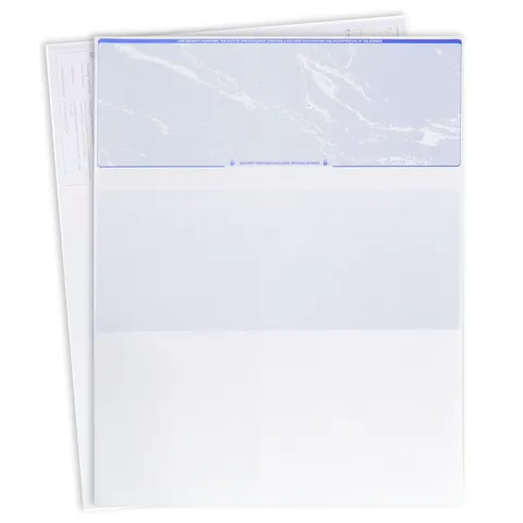 500 Sheets Computer Blank Check Paper - Blank Checks on Top and Pay Stubs on ...