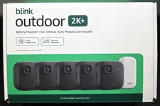 Blink Outdoor 2K+ Wireless Smart Security 5 Camera System with Sync Module Core