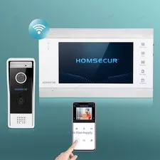 HOMSECUR Waterproof  WIFI Video Doorbell IntercomRecording&Photo Auto Recording