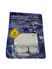Noah's Flood Alarm Alerts Water Overflow Loud LED Alarm Laundry/Boiler Room New!