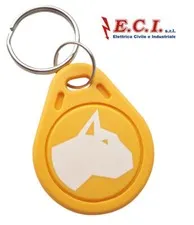 LINCE ITALY 4135ROUND-KEYFOB RFID KEY FOB TK4100 LYNX LOGO 125KHz, YELLOW 40*3