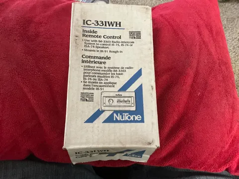 Nutone IC-331WH Inside Remote Control White NEW Sealed Box new