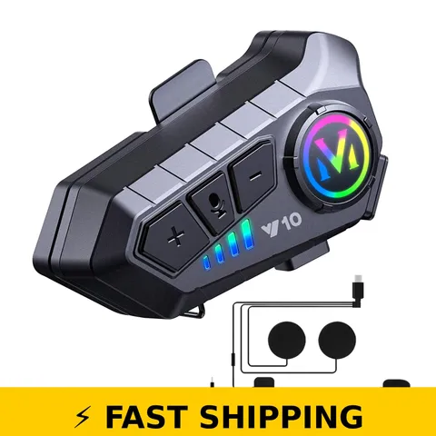 SUOOKC Motorcycle Bluetooth Headset Speaker with Noise Cancellation
