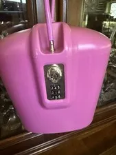 SAFEGO Portable Travel Safe & Lock Box - Pink
