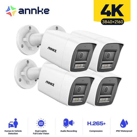 ANNKE 4K Audio POE Security IP Camera Outdoor Color Night Vision Human Detection