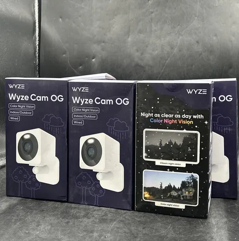 LOT / Pack of 7* Wyze Cam OG 1080p HD Smart Security Camera Indoor/Outdoor Wired