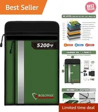 15.5x11.5 Fireproof Bag with Reflective Strip - Protect Your Valuables Safely