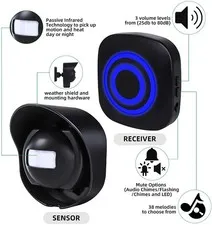 Driveway Alarm Wireless Alarm System with Motion Sensor with 38 Ringtones