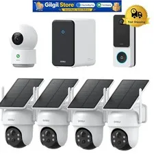 AI-Powered Wireless Security Kit: 3K Solar Cameras, 2K Doorbell & Night Vision