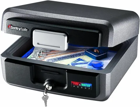 Sentry Safe HD2100 Fire & Water Resistant Lock Box Safe w/ 2 Keys (old Logo)