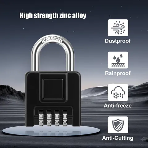 [Hardened] Outdoor Combination Lock,  Heavy Duty Weatherproof Padlock | One-P...