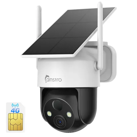 4G LTE Cellular Solar Security Camera Wireless Outdoor, 2K Camera No WiFi Nee...