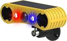 Solar Motion Sensor Alarm 130dB Strobe Light Outdoor Security Animal Repeller