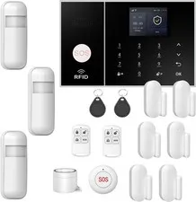 NUNET Wireless Smart Home Security System 15-Piece Alarm Kit WiFi No Monthly Fee