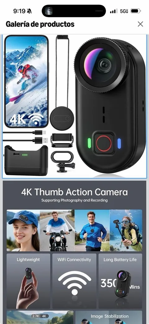 4K mini body-worn action camera waterproof portable sports bag
