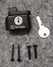 Remsafe Block Lock - Keyed Safety Lock for Sliding Windows - Black 