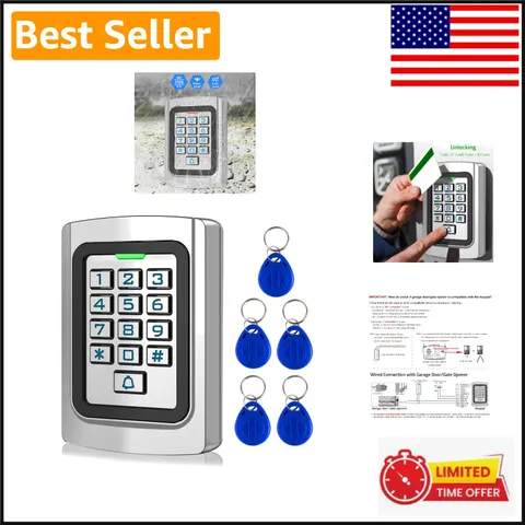 Universal Wired Access Control Keypad - 2000 Users, Waterproof, ID & PIN Entry