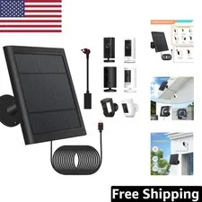 Compact Solar Charger for Ring Cameras - Monocrystalline Efficiency, 10FT Cable