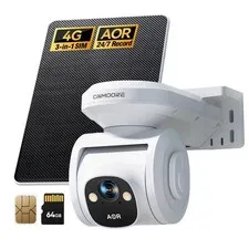 4G LTE Cellular Security Cameras Wireless Outdoor, 2.5K No WiFi Solar Powered...