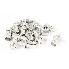 15 Pcs BNC Chassis Panel Mounted Socket Female Soldering Type Connector Metal