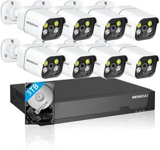 Poe Security Camera System, 4K CCTV Camera Security System 4Pcs IP Home Security