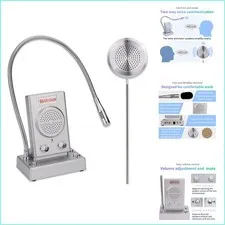 Intercom System Two Way Window Microphone Speaker for Bank Hospital Office