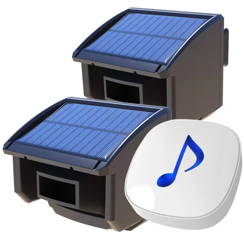Htzsafe Solar Wireless Driveway Alarm System-1/4 Mile Long Transmission