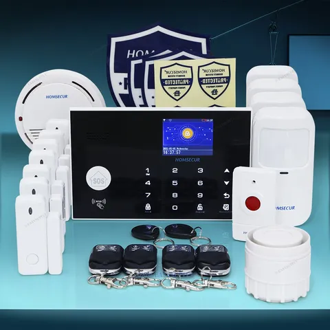 HOMSECUR APP Controlled Wireless&Wired 4G Home House Alarm System+SOS Intercom