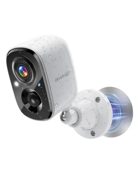 White 1Pack Wireless Security Cameras with Color Night Vision Outdoor WiFi
