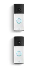 2 Pack Ring - Battery Doorbell (newest model) Retinal 2K with wide-angle Nib
